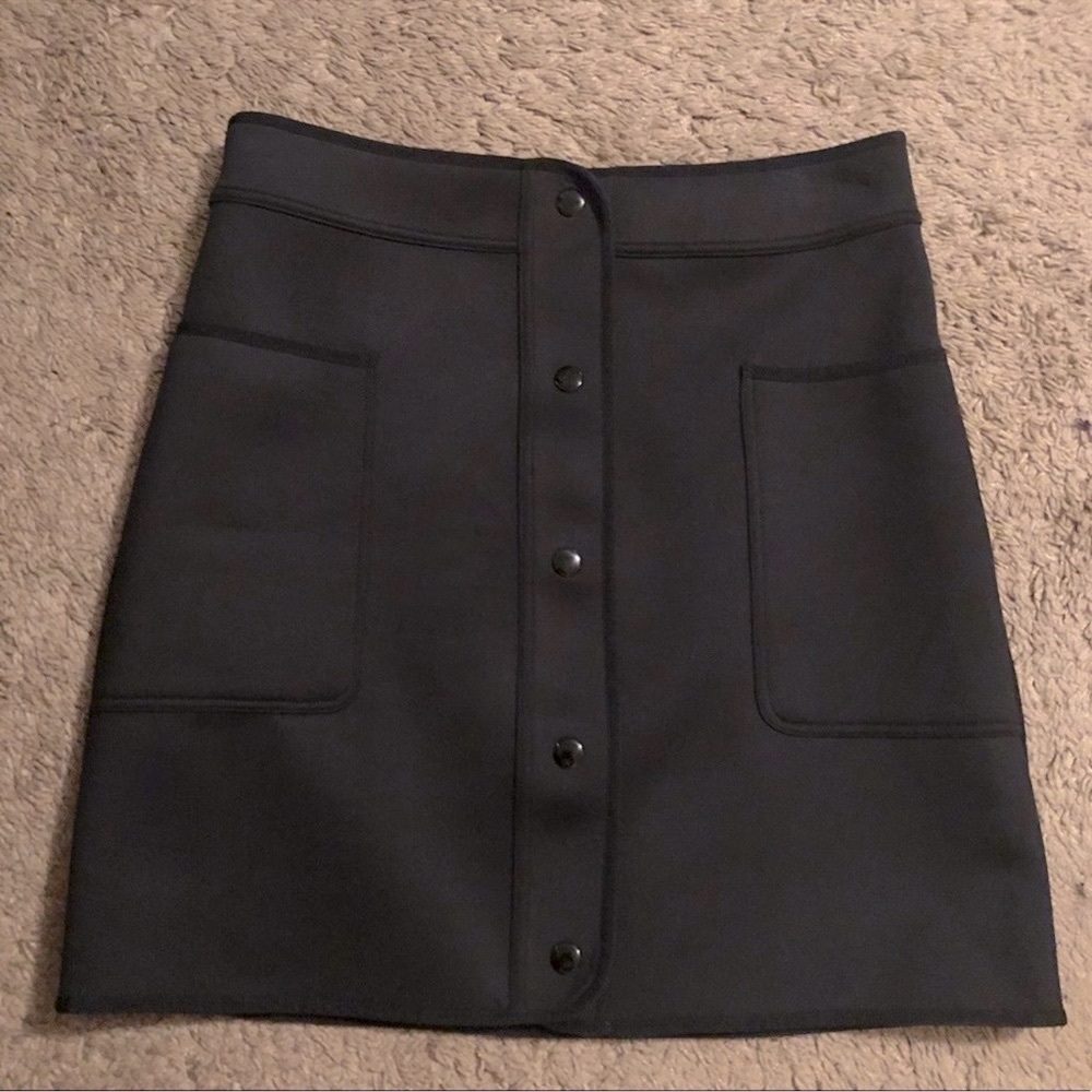 🔥 SANDRO Black Juliena Scuba Skirt with pockets size 3 / large - Picture 13 of 14